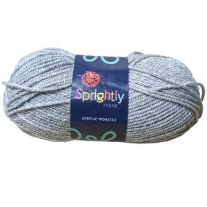 Sprightly Yarn Silver Grey Acrylic Worsted Deal Bright Bold Colorful Medium 4